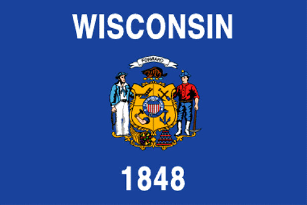 Flagge Wisconsin, Fahne Wisconsin