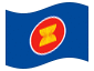 Animierte Flagge ASEAN (Association of Southeast Asian Nations)