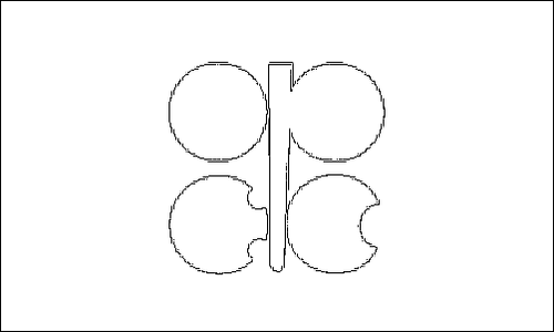 Umriss der Flagge OPEC (Organization of the Petroleum Exporting Countries) zum Ausmalen
