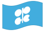 Animierte Flagge OPEC (Organization of the Petroleum Exporting Countries)