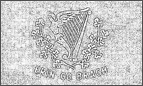 Umriss der Flagge Erin go Bragh zum Ausmalen