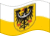Wehende Niederschlesien (Preußische Provinz)-Flagge statisch
