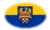 Oberschlesien (Preußische Provinz)-Flagge als ovale Vignette