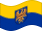 Wehende Oberschlesien (Preußische Provinz)-Flagge statisch