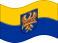 Wehende Oberschlesien (Preußische Provinz)-Flagge statisch