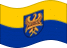 Wehende Oberschlesien (Preußische Provinz)-Flagge statisch