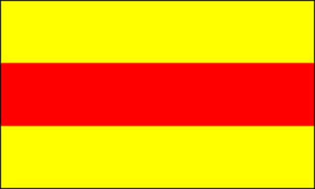 Flagge Baden ohne Wappen