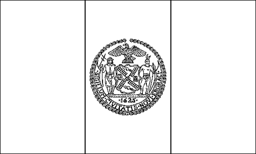 Umriss der Flagge New York Stadt zum Ausmalen