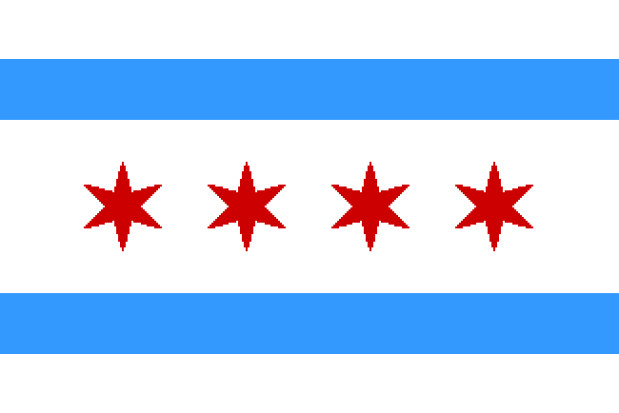 Flagge Chicago, Fahne Chicago