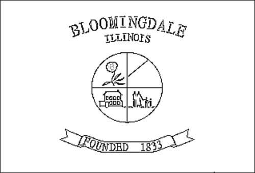 Umriss der Flagge Bloomingdale zum Ausmalen
