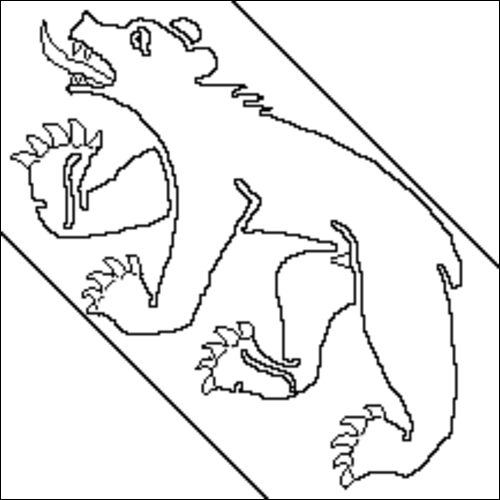 Umriss der Flagge Bern zum Ausmalen