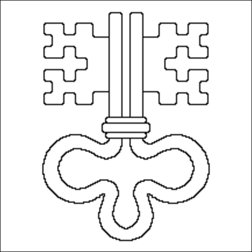 Umriss der Flagge Nidwalden zum Ausmalen