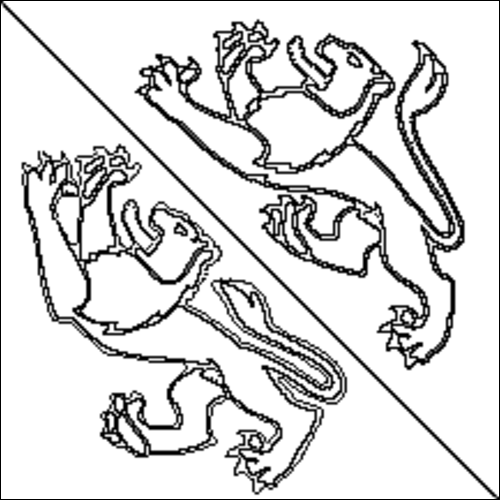 Umriss der Flagge Thurgau zum Ausmalen