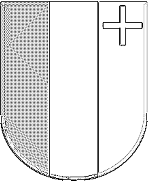Umriss der Flagge Neuenburg / Neuchatel zum Ausmalen