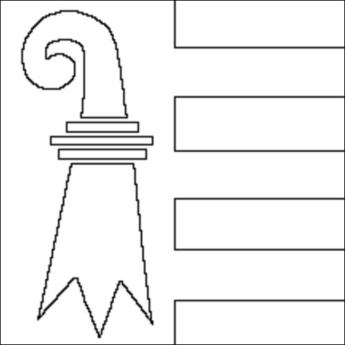 Umriss der Flagge Jura zum Ausmalen