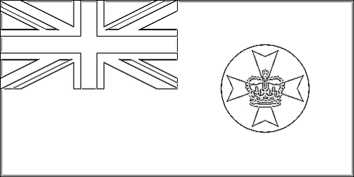Umriss der Flagge Queensland zum Ausmalen