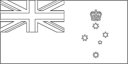 Umriss der Flagge Victoria zum Ausmalen