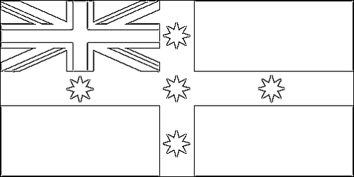 Umriss der Flagge Neusüdwales Flagge (Australische Föderation) zum Ausmalen