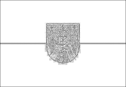 Umriss der Flagge Burgenland (Dienstflagge) zum Ausmalen