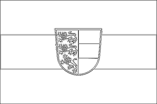 Umriss der Flagge Kärnten (Dienstflagge) zum Ausmalen