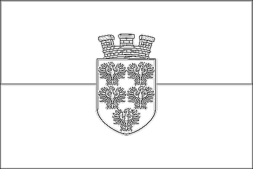 Umriss der Flagge Niederösterreich (Dienstflagge) zum Ausmalen