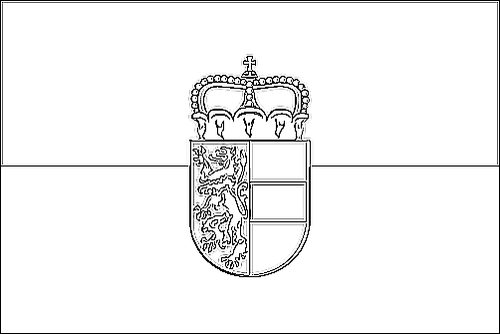 Umriss der Flagge Salzburg (Dienstflagge) zum Ausmalen