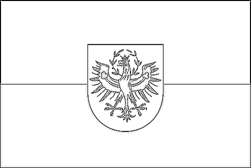 Umriss der Flagge Tirol (Dienstflagge) zum Ausmalen