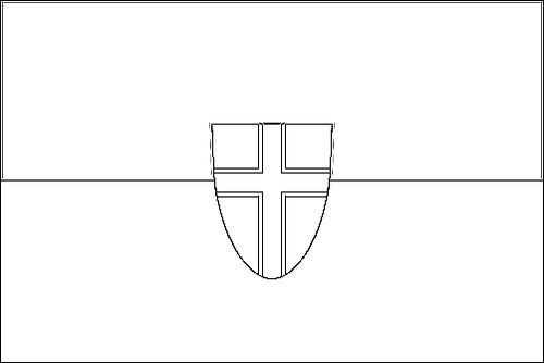 Umriss der Flagge Wien (Dienstflagge) zum Ausmalen