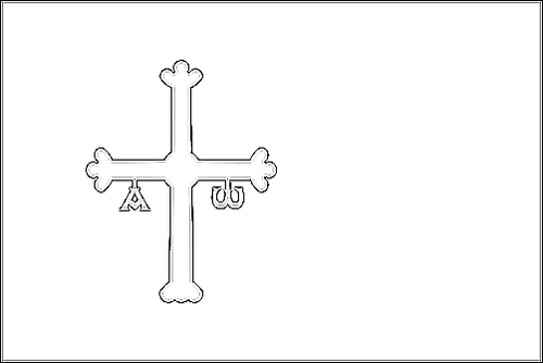 Umriss der Flagge Asturien zum Ausmalen
