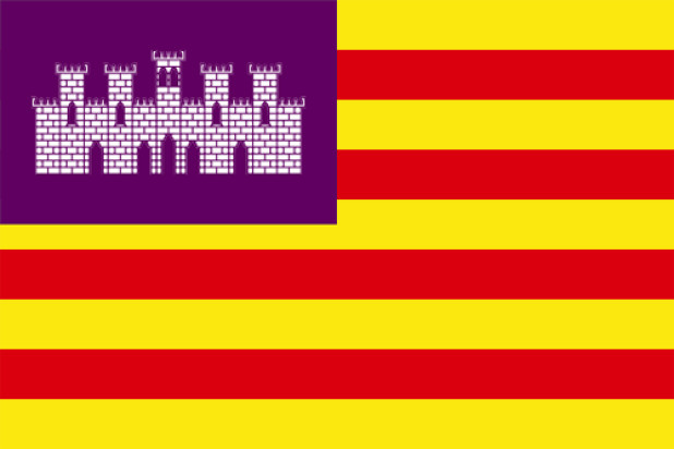 Flagge Balearische Inseln, Fahne Balearische Inseln