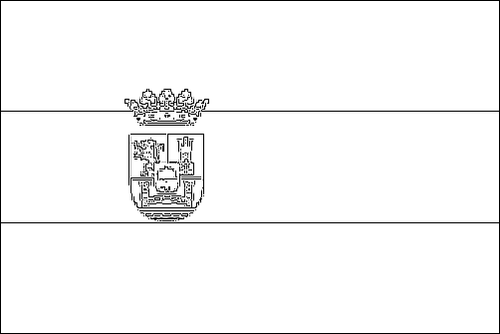 Umriss der Flagge Extremadura zum Ausmalen