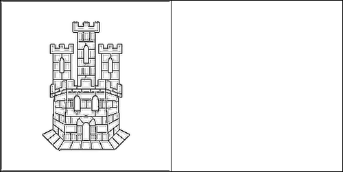 Umriss der Flagge Kastilien-La Mancha zum Ausmalen