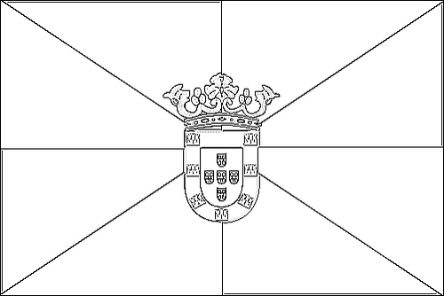 Umriss der Flagge Ceuta zum Ausmalen
