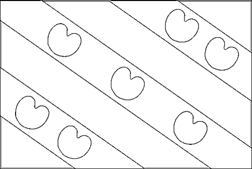 Umriss der Flagge Friesland (Fryslân) zum Ausmalen