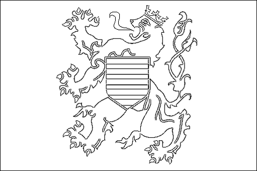 Umriss der Flagge Limburg zum Ausmalen
