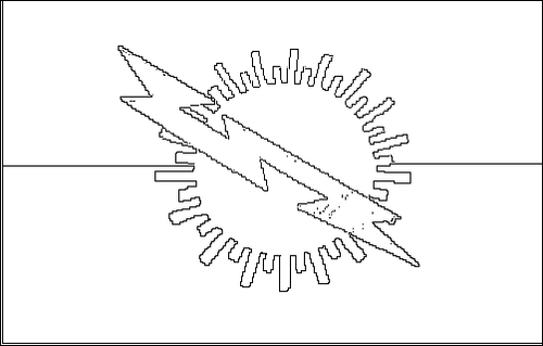 Umriss der Flagge Zulia zum Ausmalen
