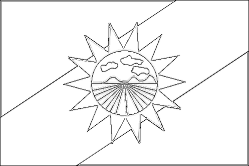 Umriss der Flagge Yaracuy zum Ausmalen