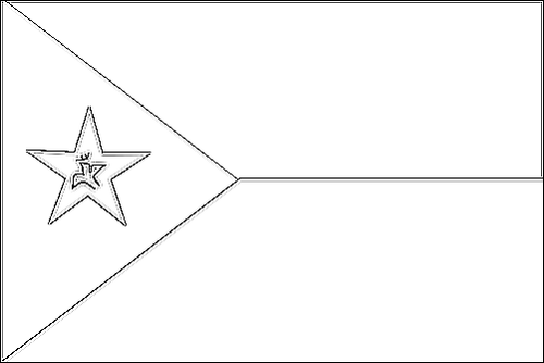 Umriss der Flagge Trujillo zum Ausmalen