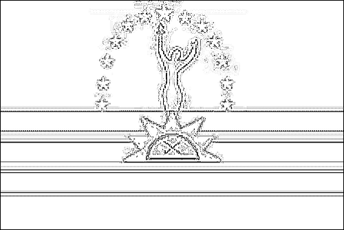 Umriss der Flagge Monagas zum Ausmalen