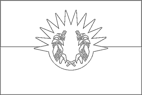 Umriss der Flagge Miranda zum Ausmalen