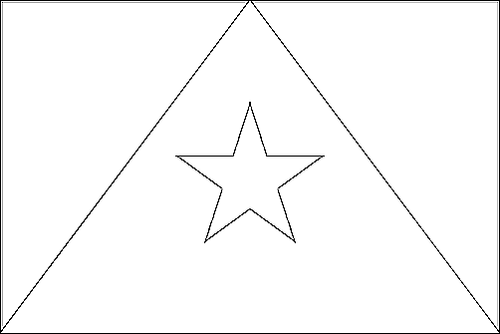 Umriss der Flagge Mérida zum Ausmalen