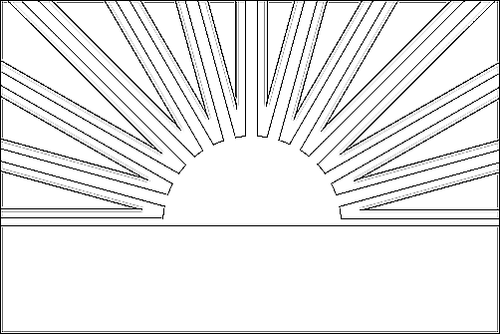 Umriss der Flagge Lara zum Ausmalen