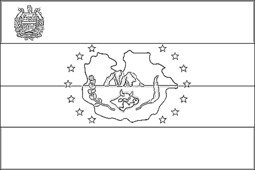 Umriss der Flagge Guárico zum Ausmalen
