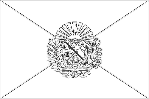 Umriss der Flagge Aragua zum Ausmalen