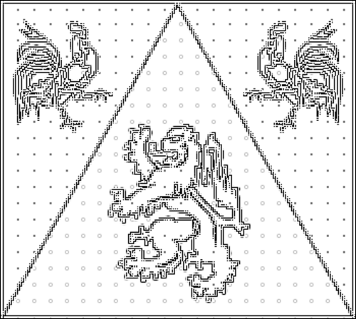 Umriss der Flagge Wallonisch-Brabant zum Ausmalen