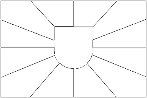 Umriss der Flagge Westflandern zum Ausmalen
