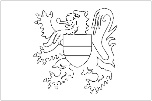 Umriss der Flagge Flämisch-Brabant zum Ausmalen