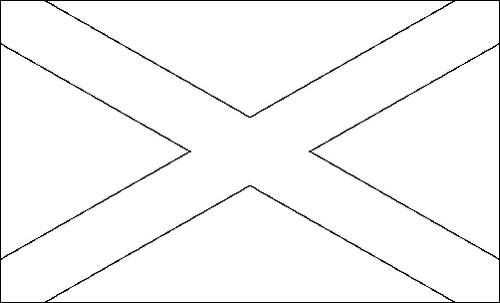 Umriss der Flagge Teneriffa zum Ausmalen