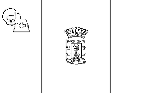 Umriss der Flagge La Gomera zum Ausmalen