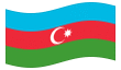 Animierte Flagge Aserbaidschan